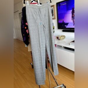 MaxMara Black and White Glen Plaid Women’s Trousers